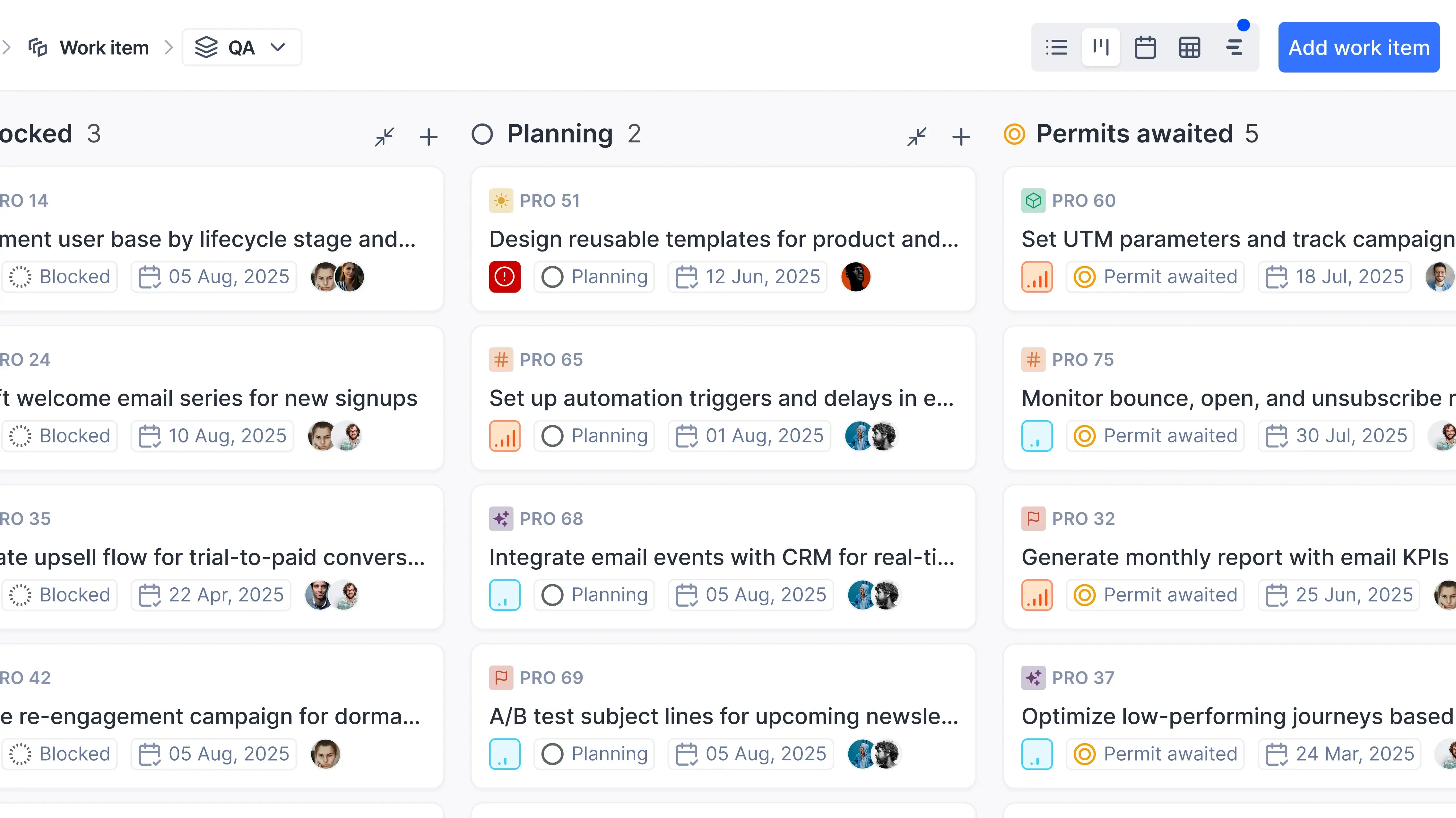 Email campaign delivery workflow in WhiteLabel