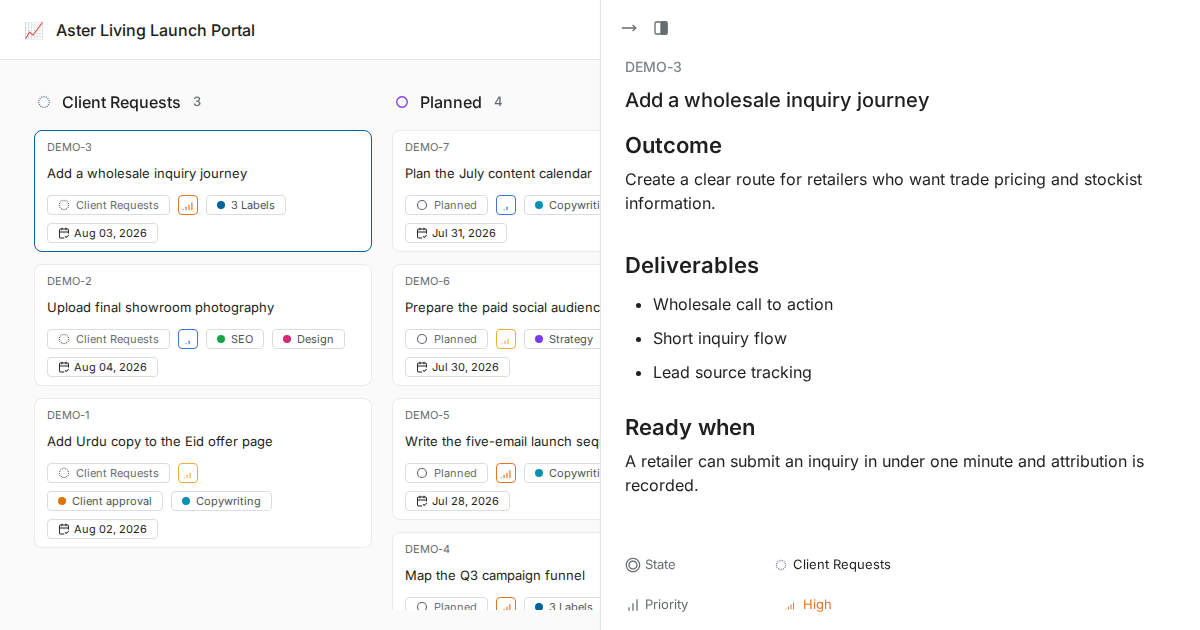 WhiteLabel backlog item ready for clarification